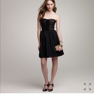 J. Crew Strapless Black Dress